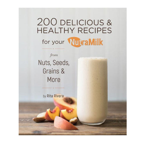 Free Recipe book entitled 200 delicious and healthy recipes for ypour nutramilk, from nuts, seeds, grains and more.